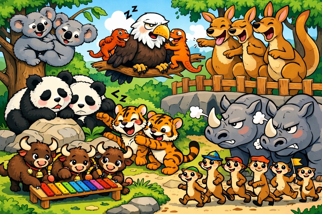 Animal splash illustration